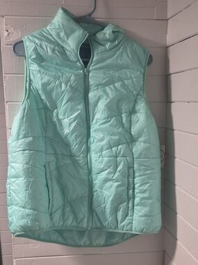 flirtitude Mint Quilted Puffer Vest in Light Aqua